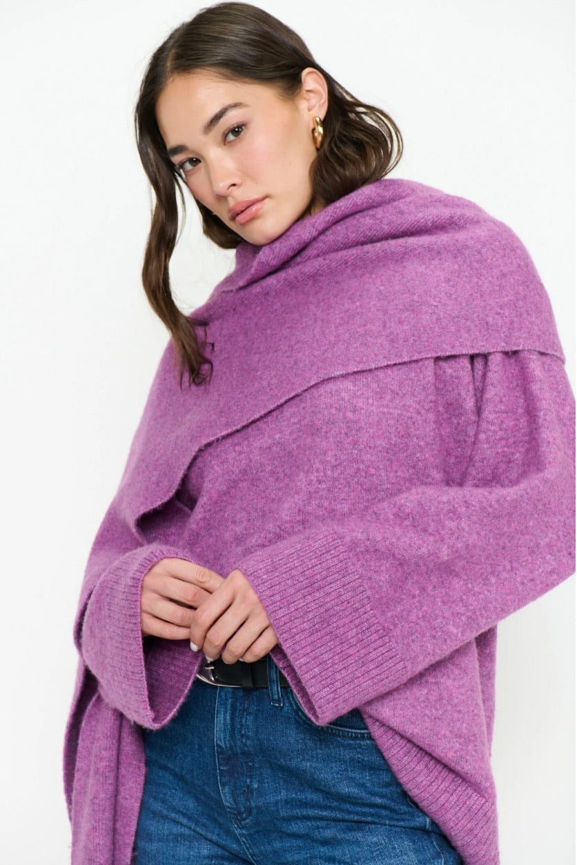 Oslo Tunic Sweater Purple Knit