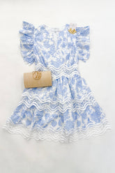 Blue Floral Mini Dress