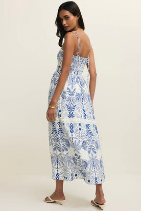 Nadine Palm Maxi Dress Nautical