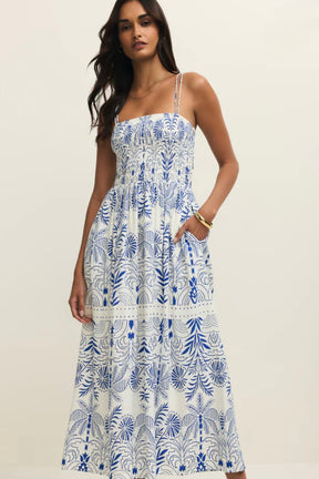 Nadine Palm Maxi Dress Nautical