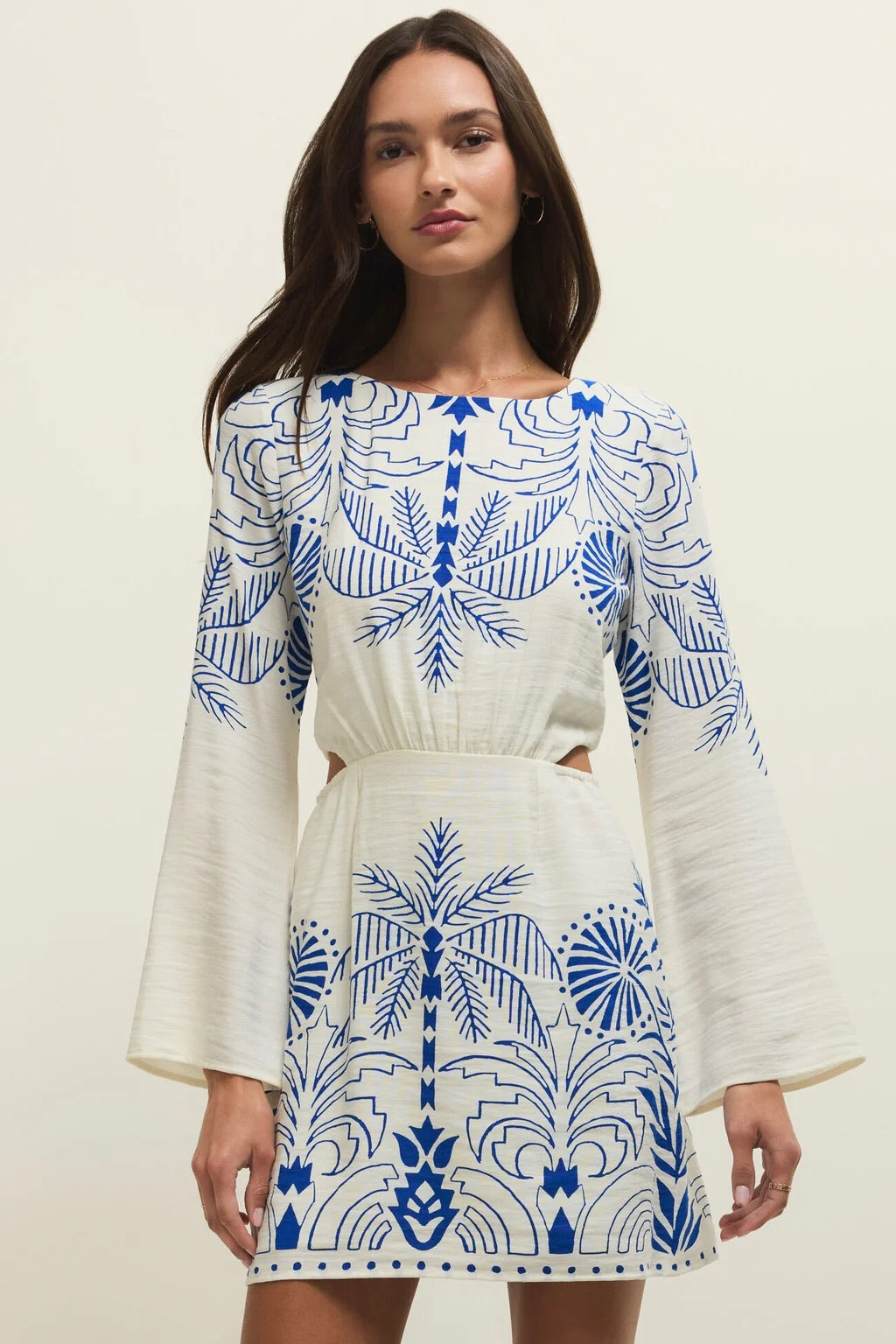 Tahina Palm Mini Dress Nautical