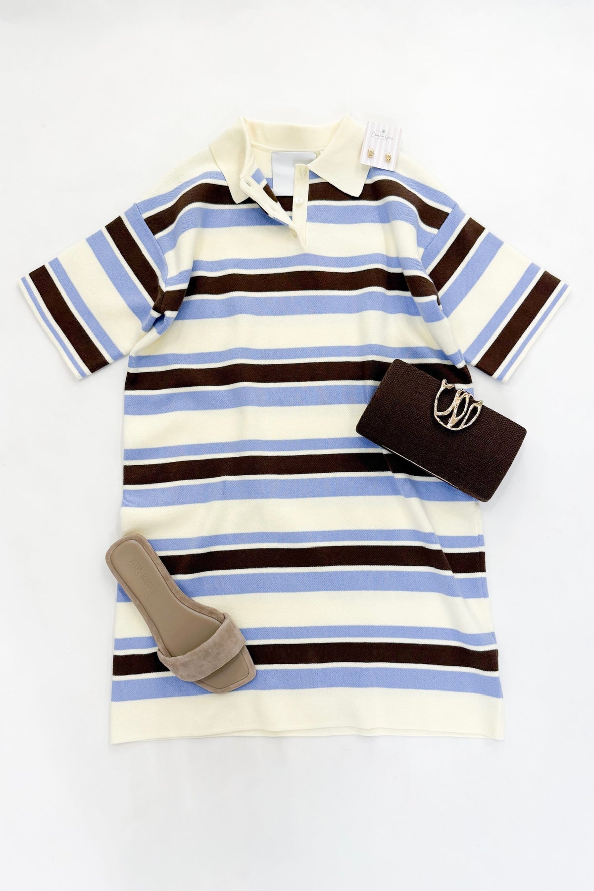 Sabine Striped Polo Dress
