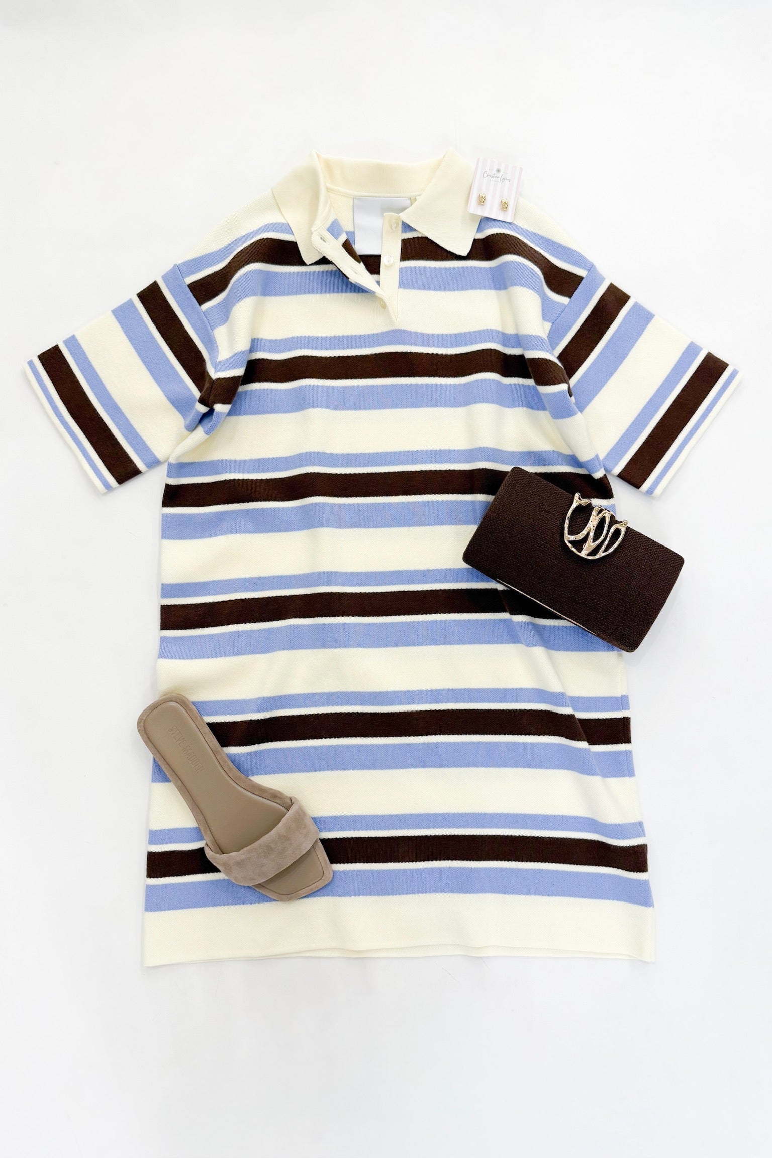 Sabine Striped Polo Dress