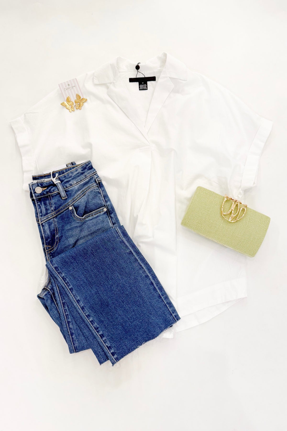Poplin Collar Pullover Summer White