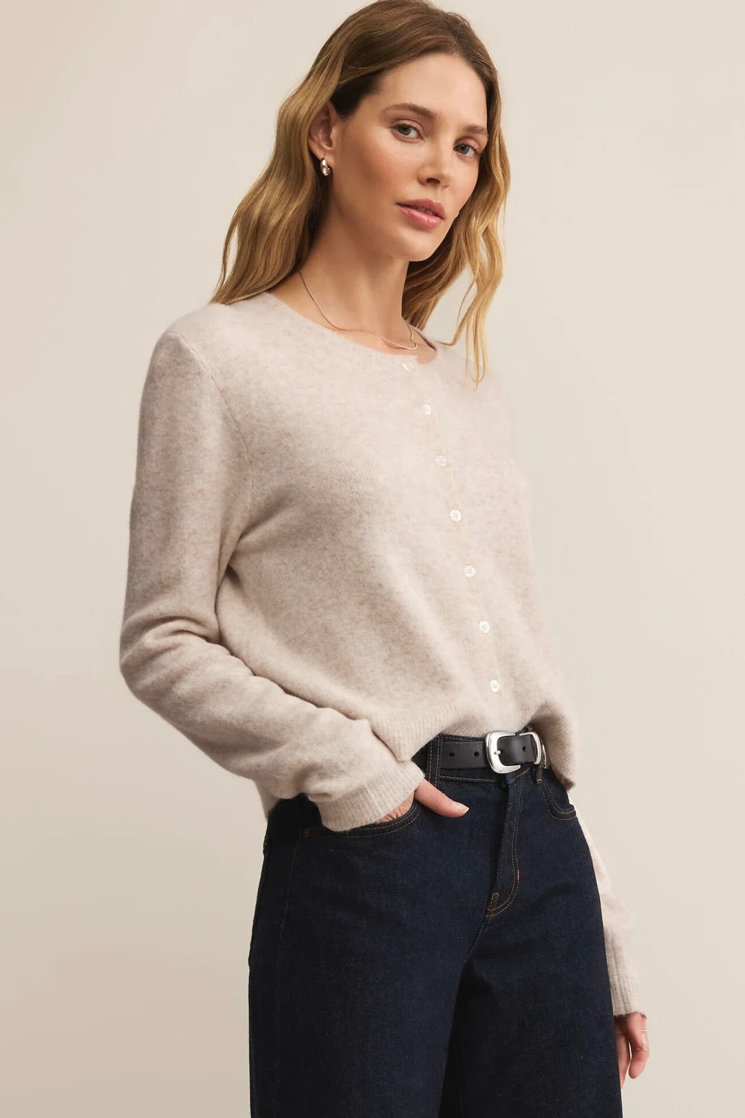 Medina Cardigan Light Oatmeal