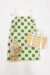 Green Crochet Mini Dress