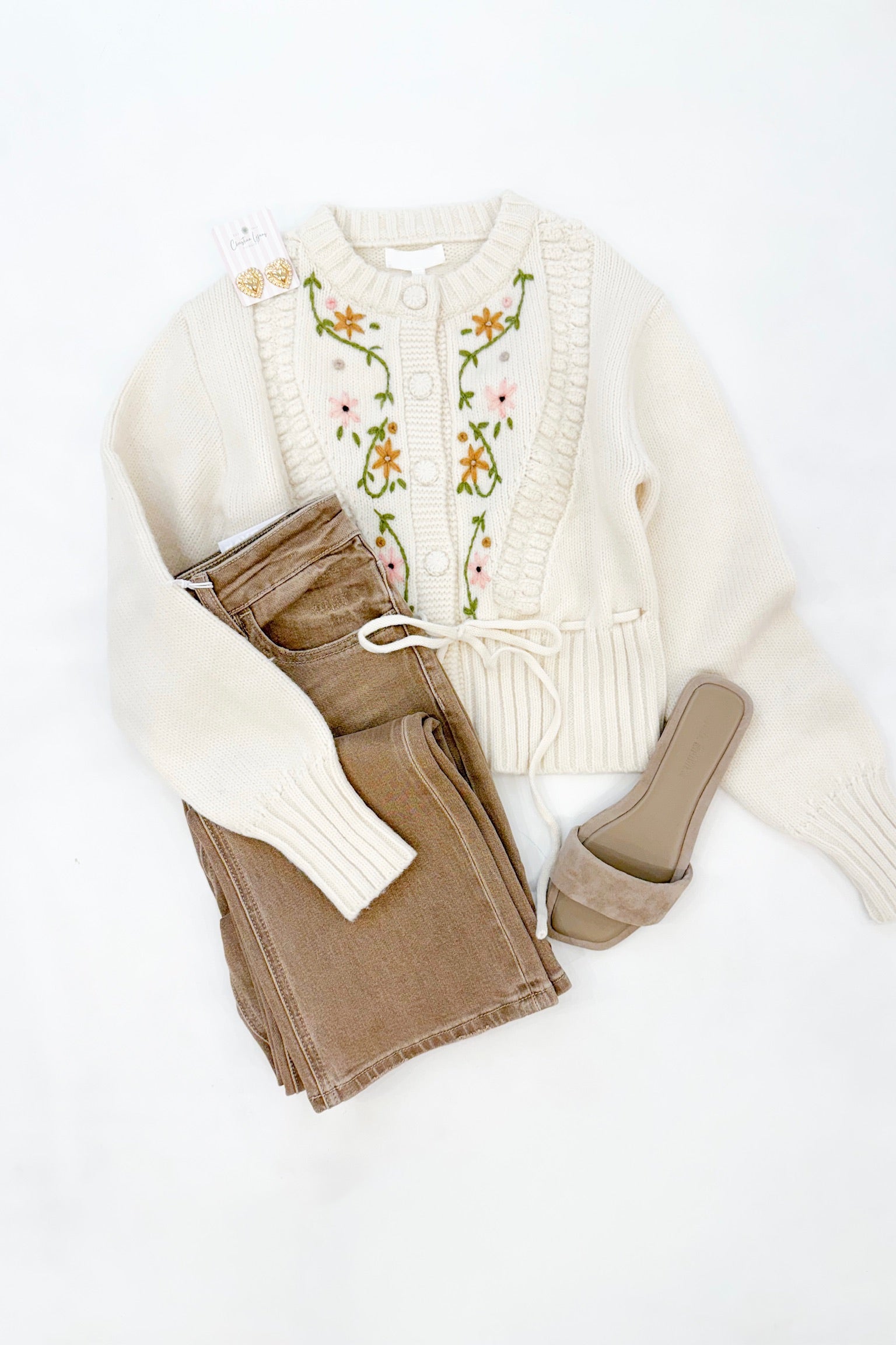 Vivian Cardigan Ivory