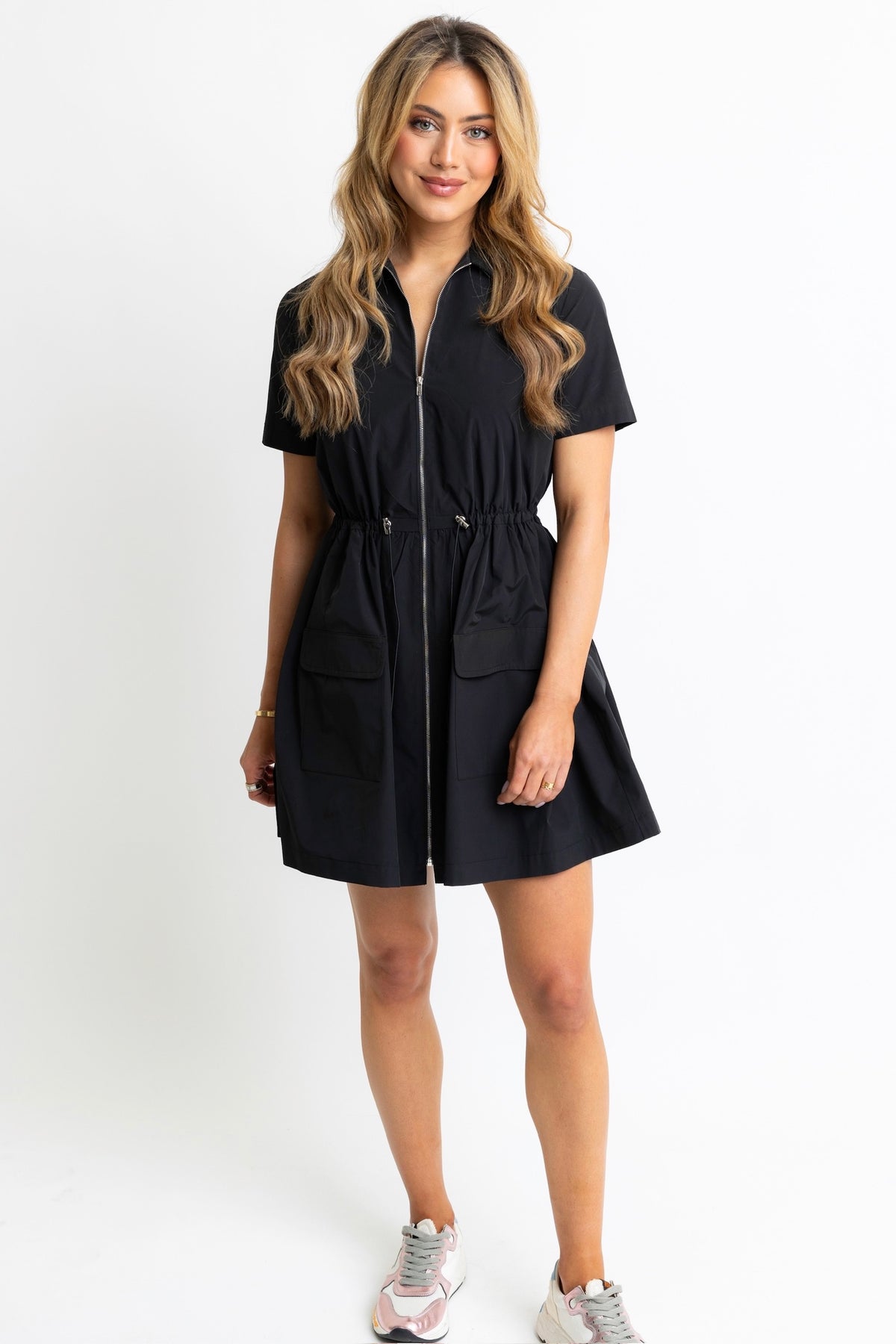 Black Cinch Waist Dress