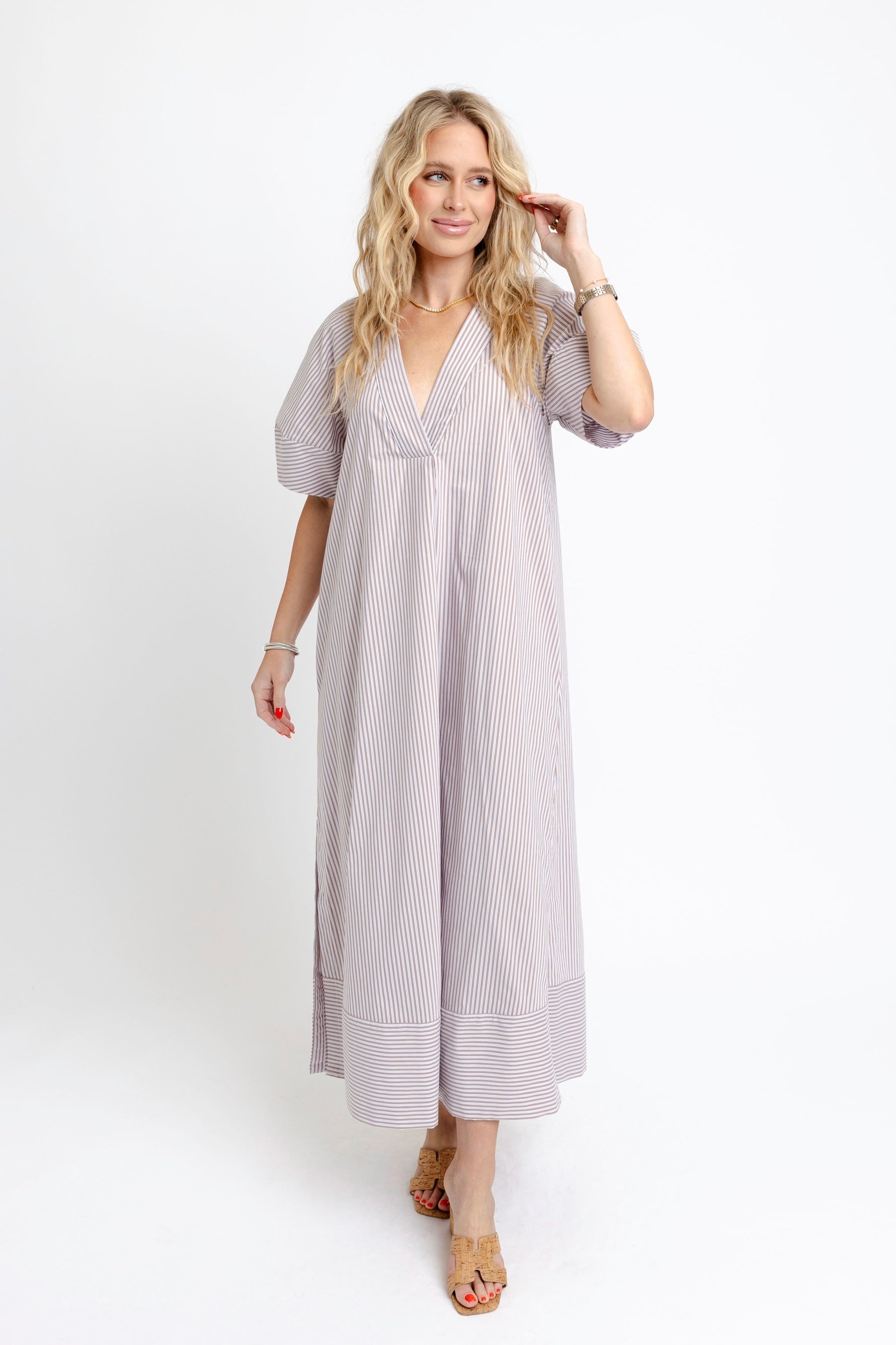 Kaylee Maxi Dress Blue Stripe