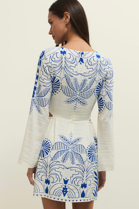Tahina Palm Mini Dress Nautical