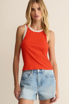Clarke Rib Tank Lychee