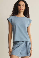 Sora Jersey Denim Mini Skirt