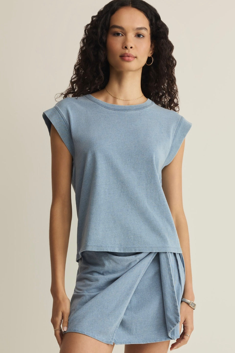 Camino Jersey Denim Top