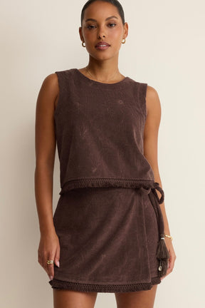 Canopy Wrap Skirt Chocolate