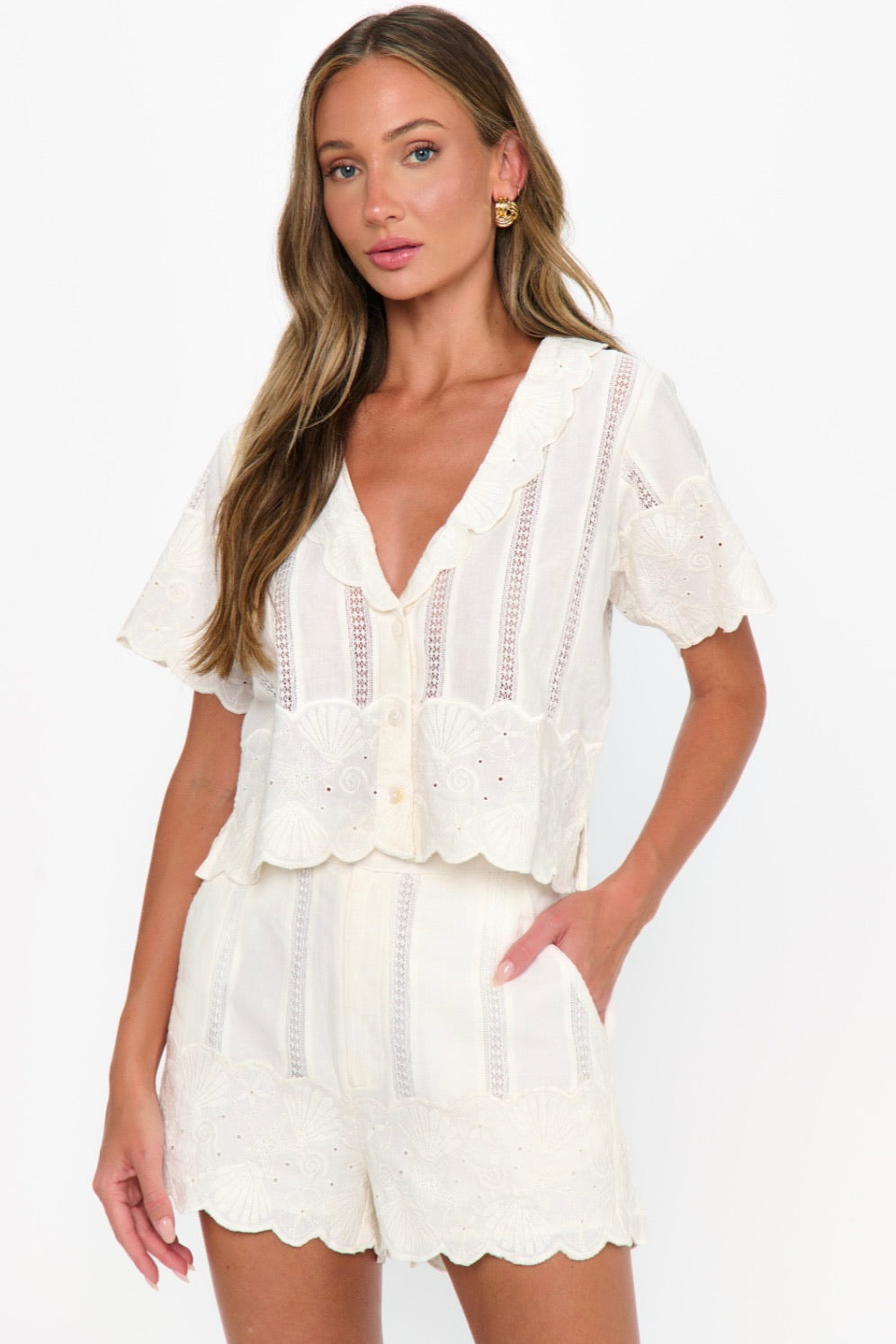 Lyla Top White Eyelet