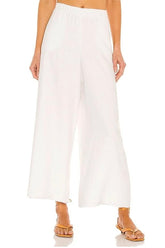 Kick Back Pants White Linen